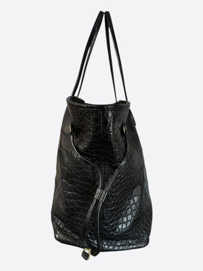Louis Vuitton Black Crocodile Neverfull MM