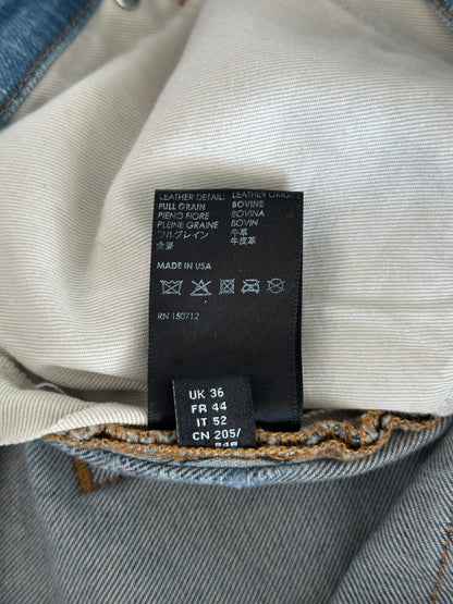 Amiri Clay Indigo Blue Denim Core Applique Logo Jeans