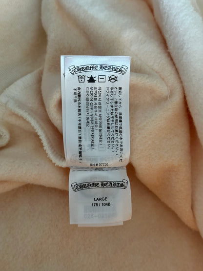 Chrome Hearts Drake Cream & Pink Certified Chrome Horseshoe Logo Hoodie