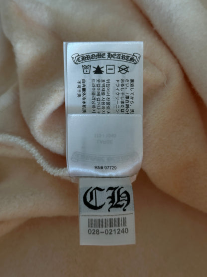 Chrome Hearts Drake Cream & Pink Certified Chrome Horseshoe Logo Hoodie