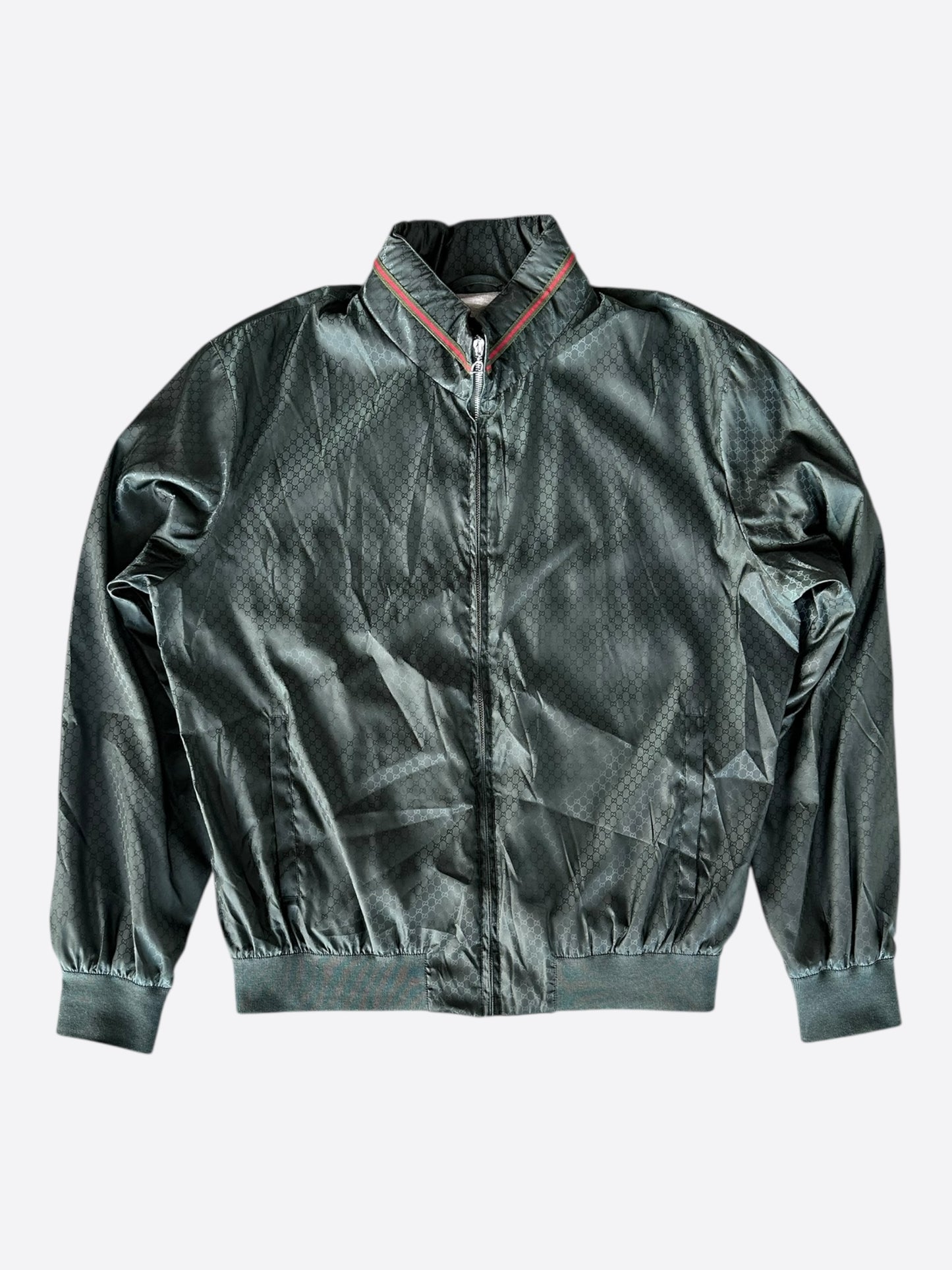 Gucci Green GG Monogram Windbreaker