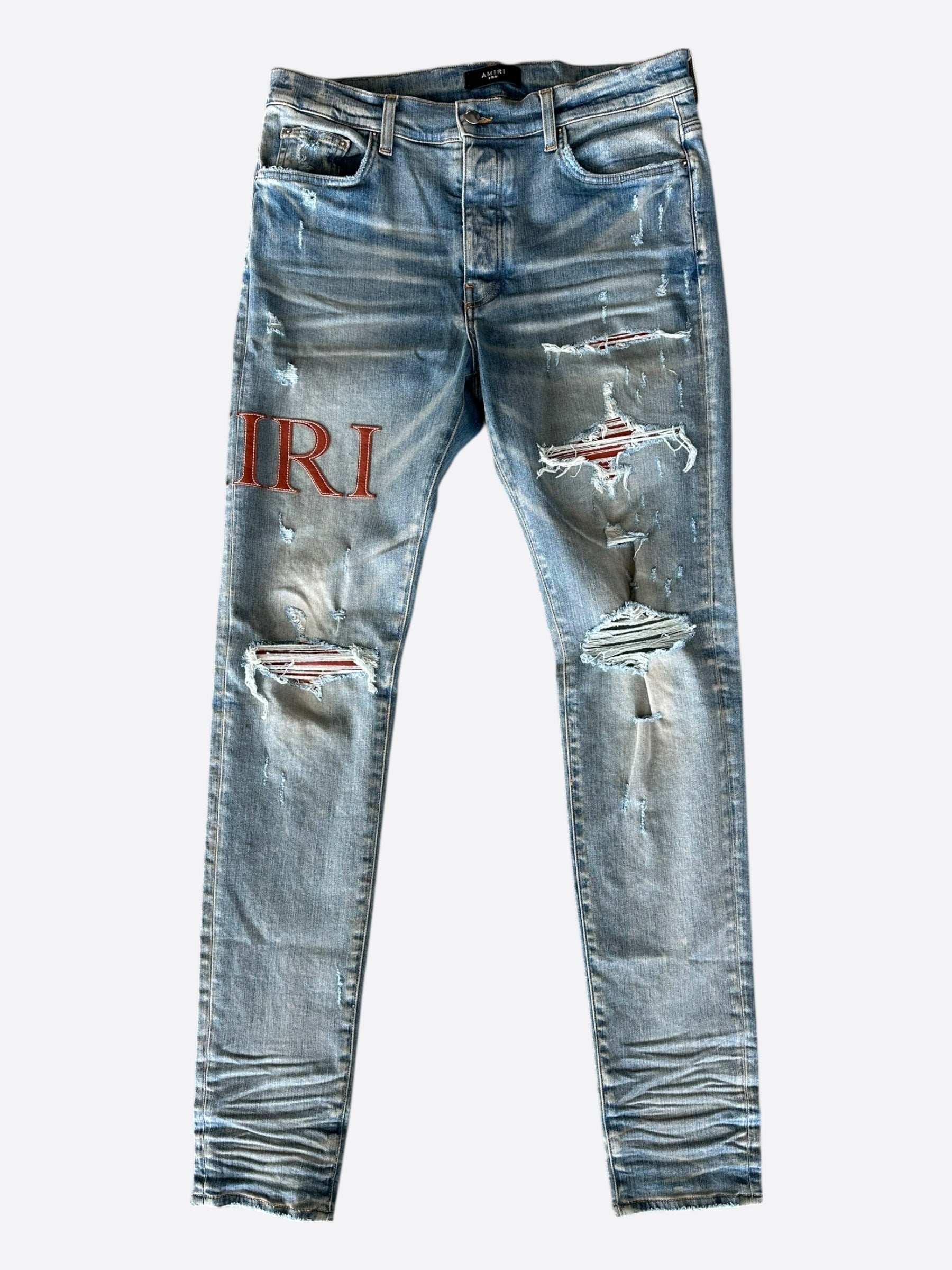 Amiri Storm Grey & Black Patch MX1 Jeans – Savonches