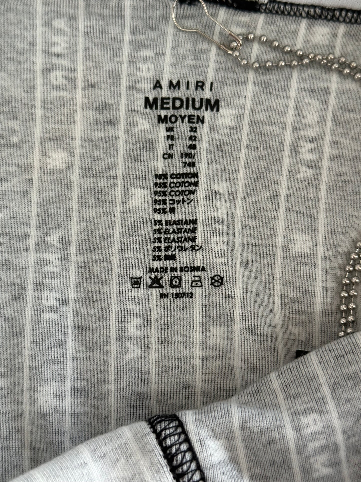 Amiri Black & White Striped Repeat Logo Boxershorts