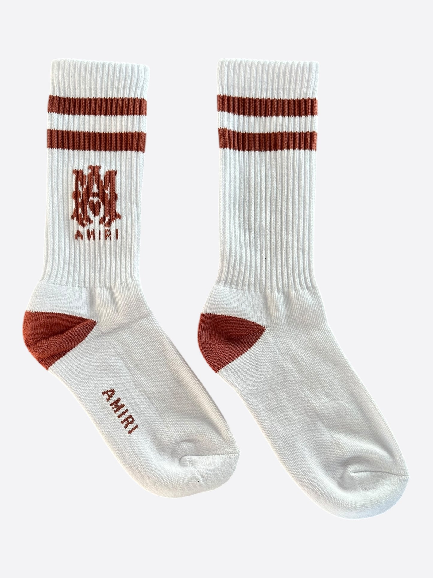 Amiri White & Red MA Logo Socks