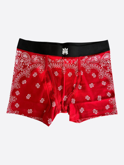 Amiri Red & White Bandana MA Logo Boxershorts