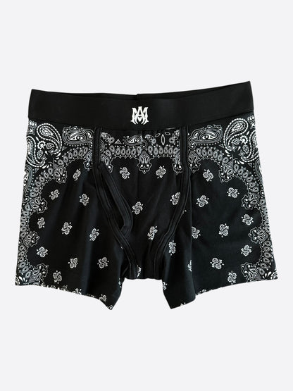 Amiri Black & White Bandana MA Logo Boxershorts