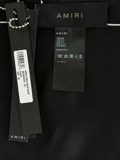 Amiri Black & White Pegasus Silk Scarf