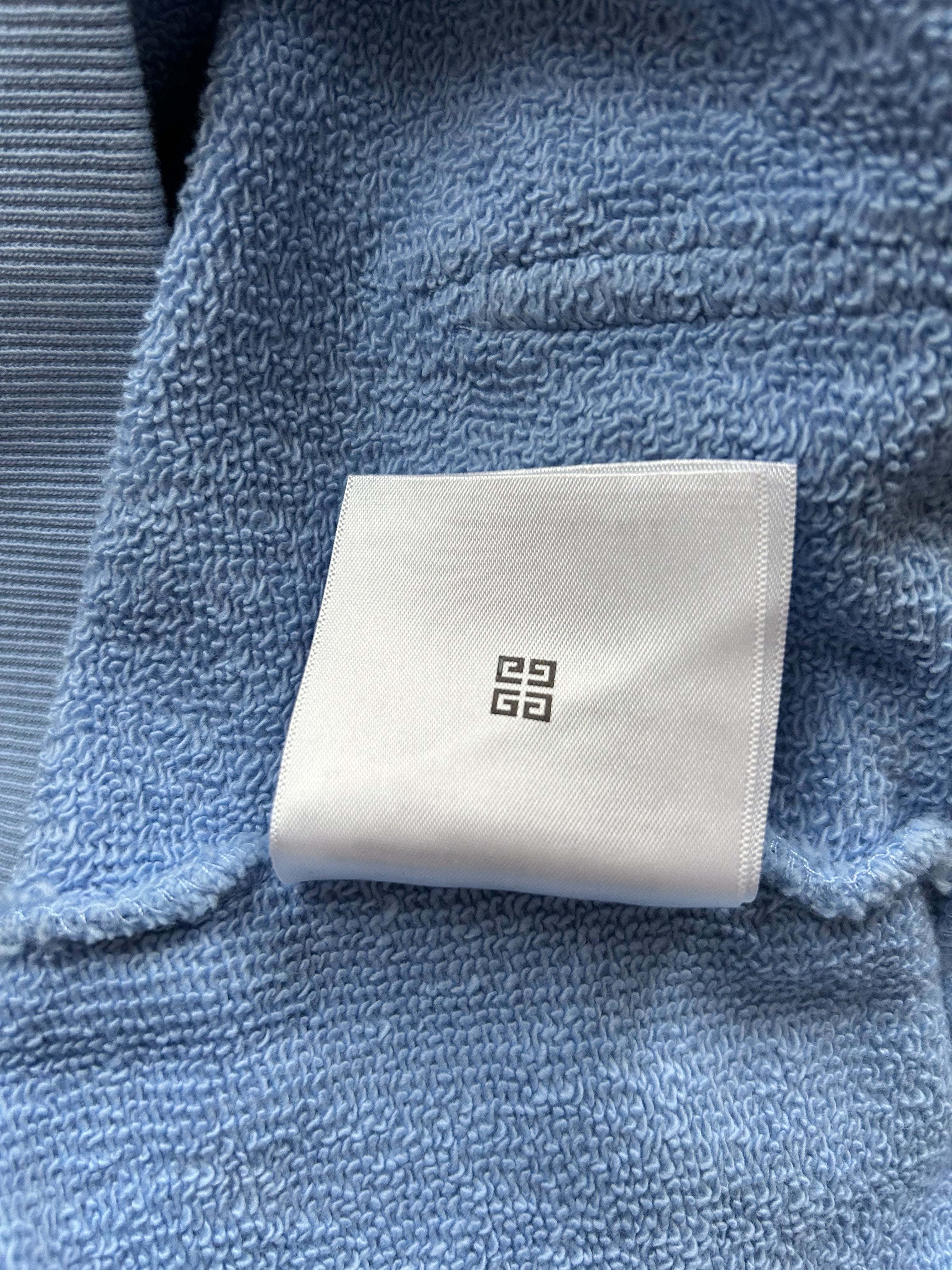 Givenchy Light Blue White Logo Hoodie