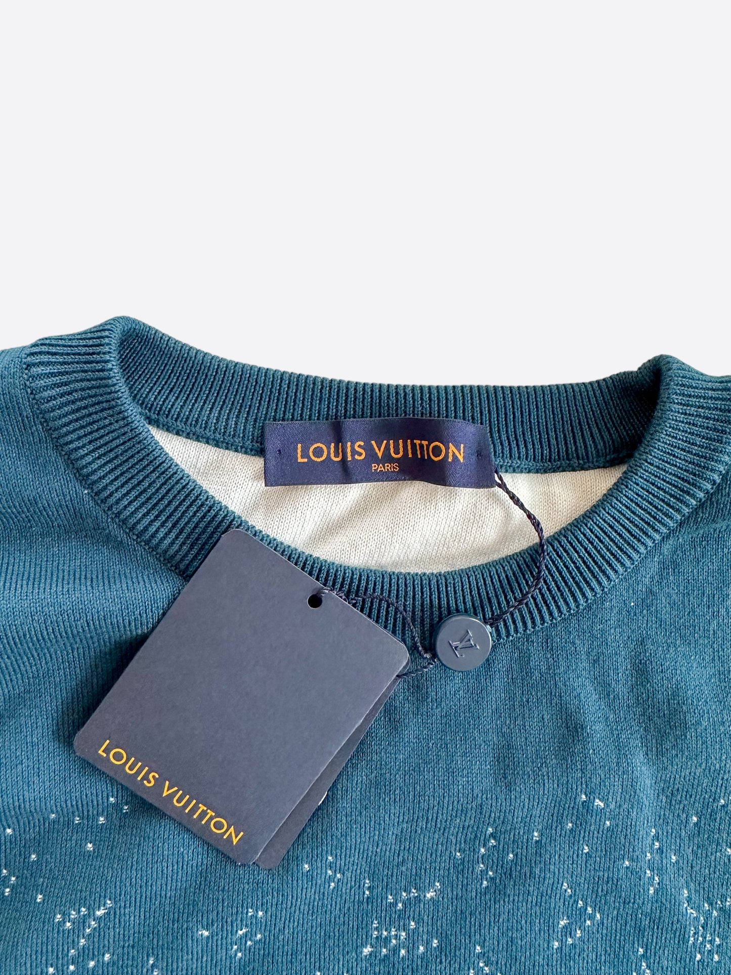 Louis Vuitton Turquoise Monogram Cardigan