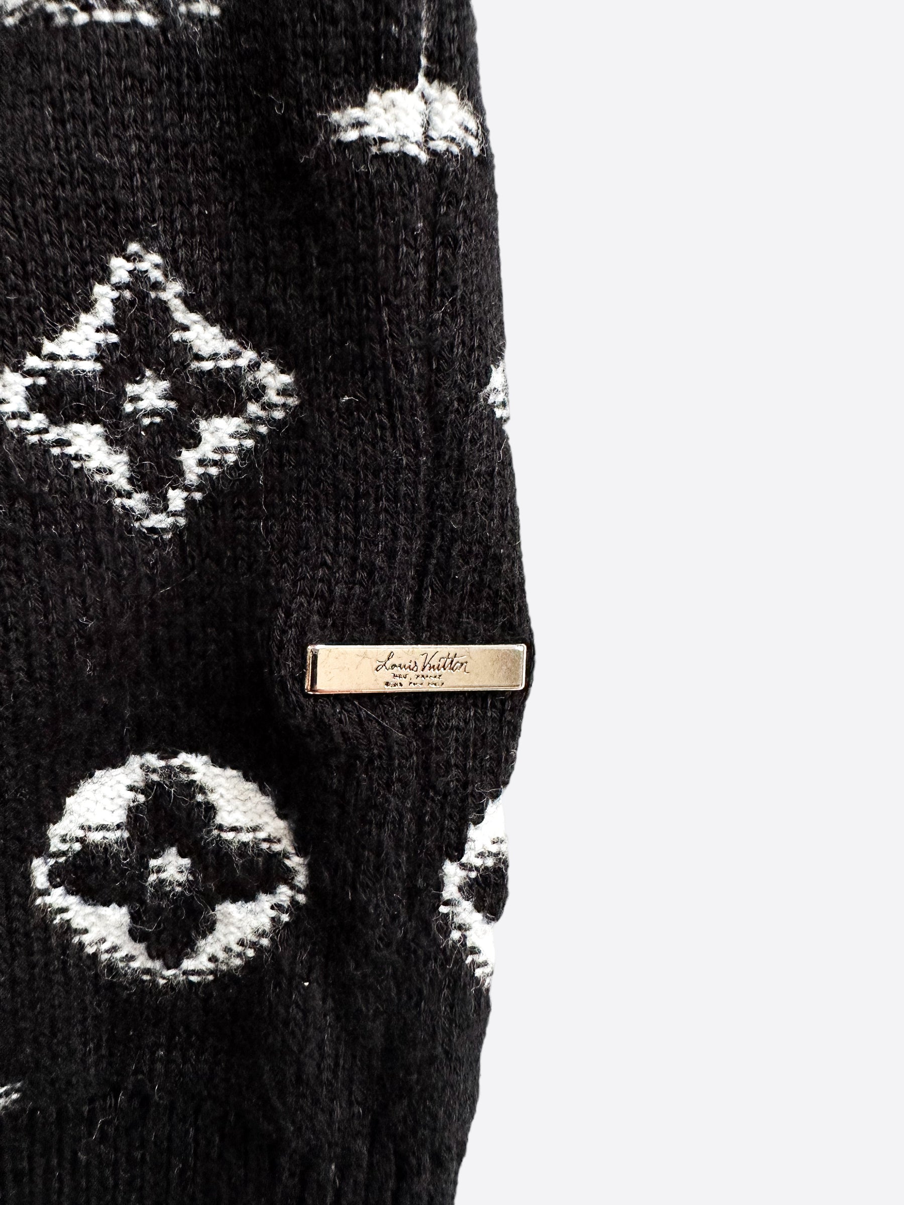 Louis Vuitton Black & White Gradient Monogram Sweater