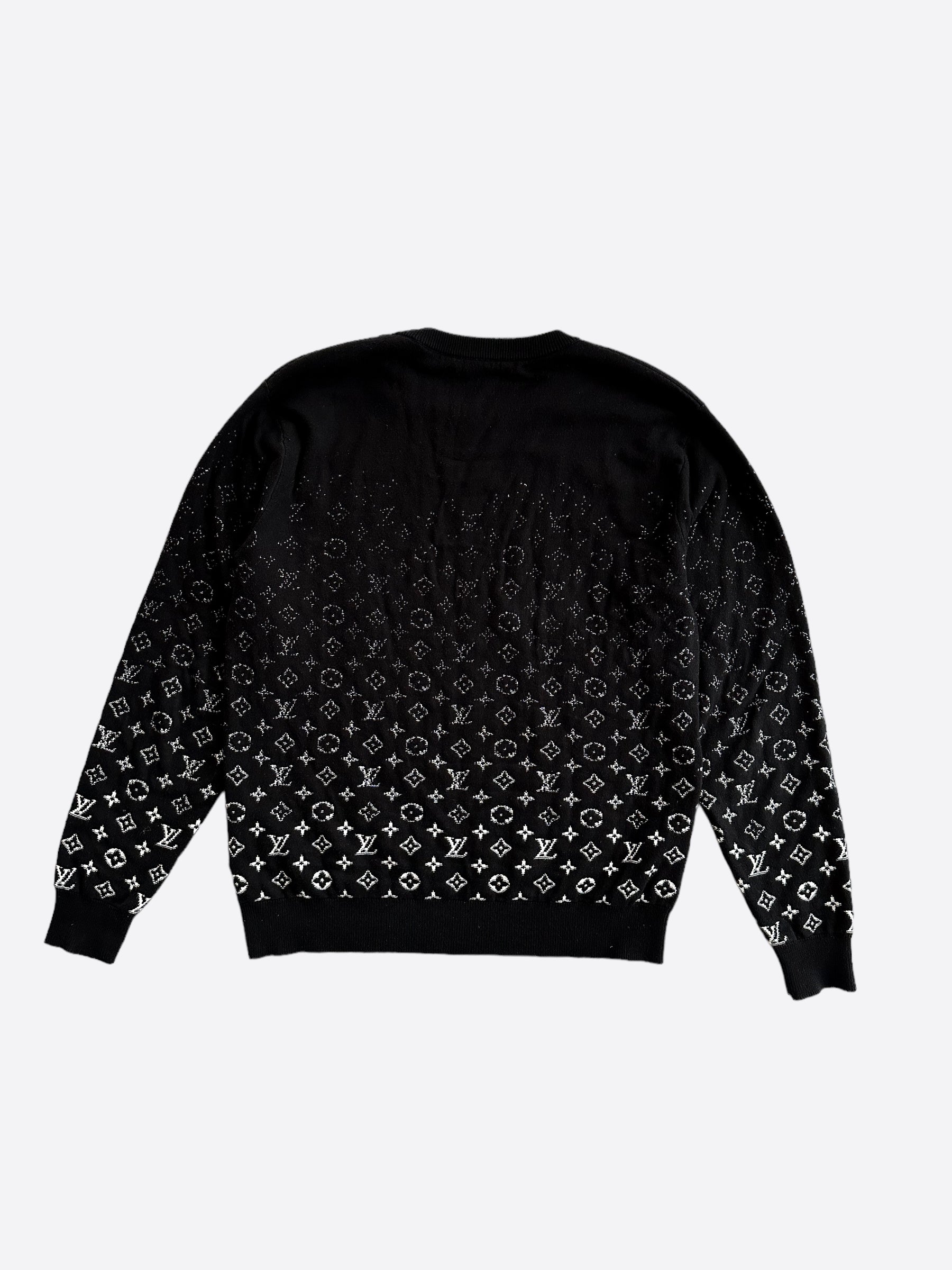 Louis Vuitton Black White Gradient Monogram Sweater