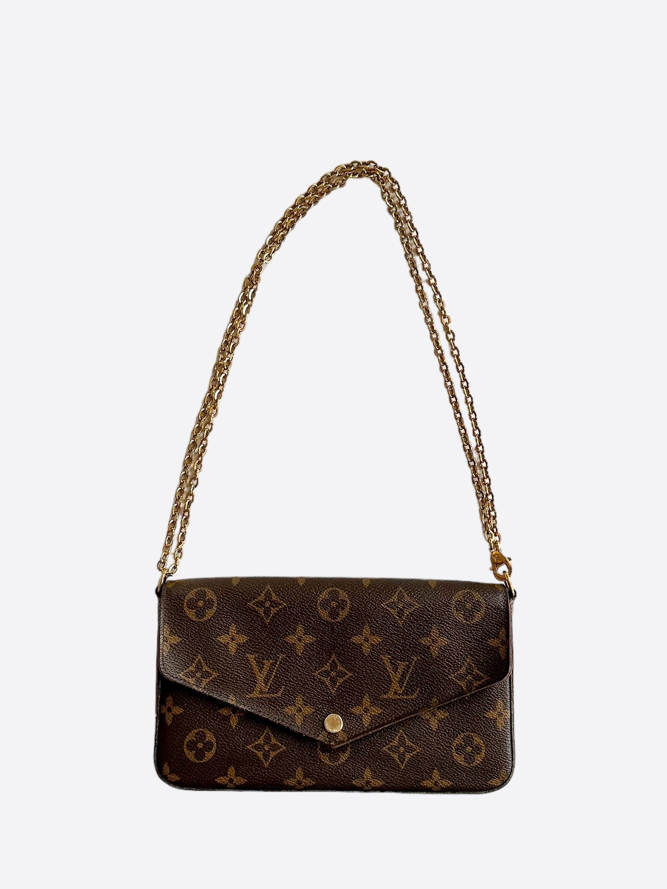 Lous Vuitton brown monogram canvas pochette - BOPF