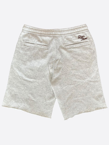 Dior Denim Tears Grey Embroidered Logo Shorts