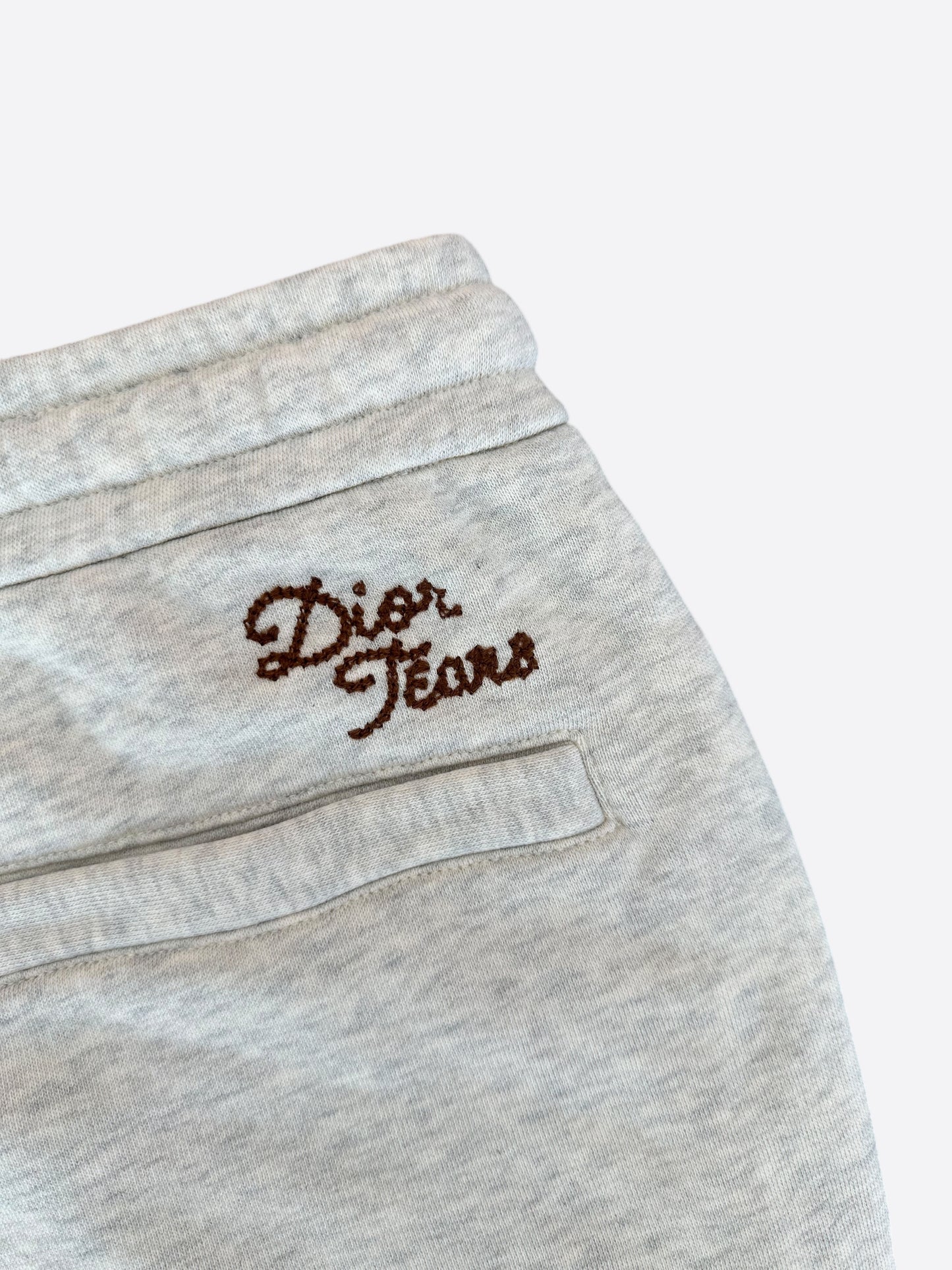 Dior Denim Tears Grey Embroidered Logo Shorts