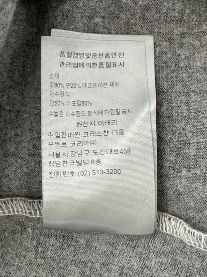 Dior Grey Pinstripe Atelier Embroidered Logo T-Shirt