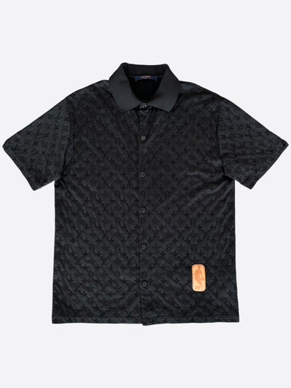 Louis Vuitton NBA Black Monogram Button Up Shirt