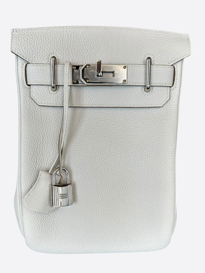 Hermes Light Grey HAC A Dos Crossbody Backpack