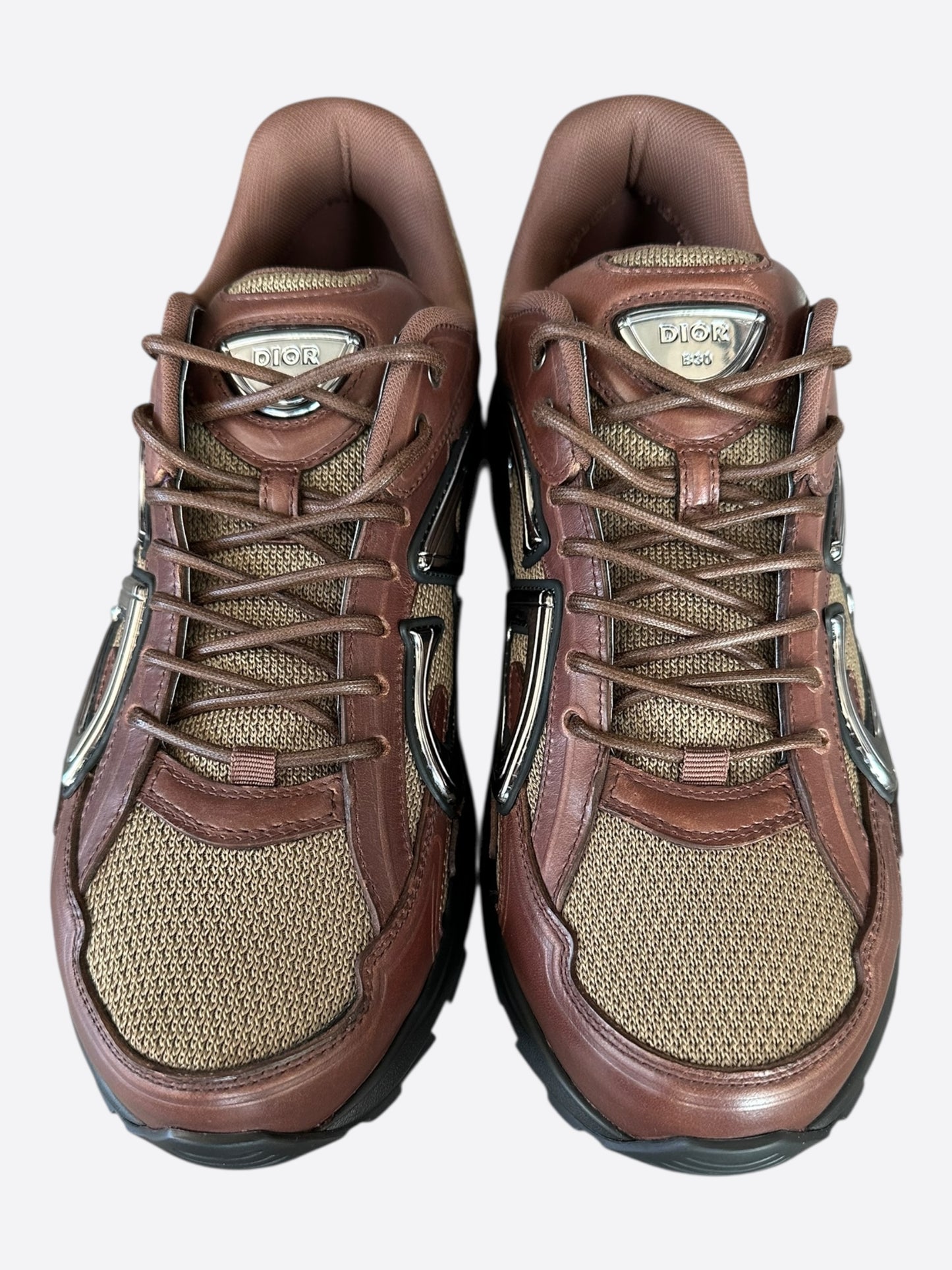 Dior Brown & Black Leather B30 Sneakers