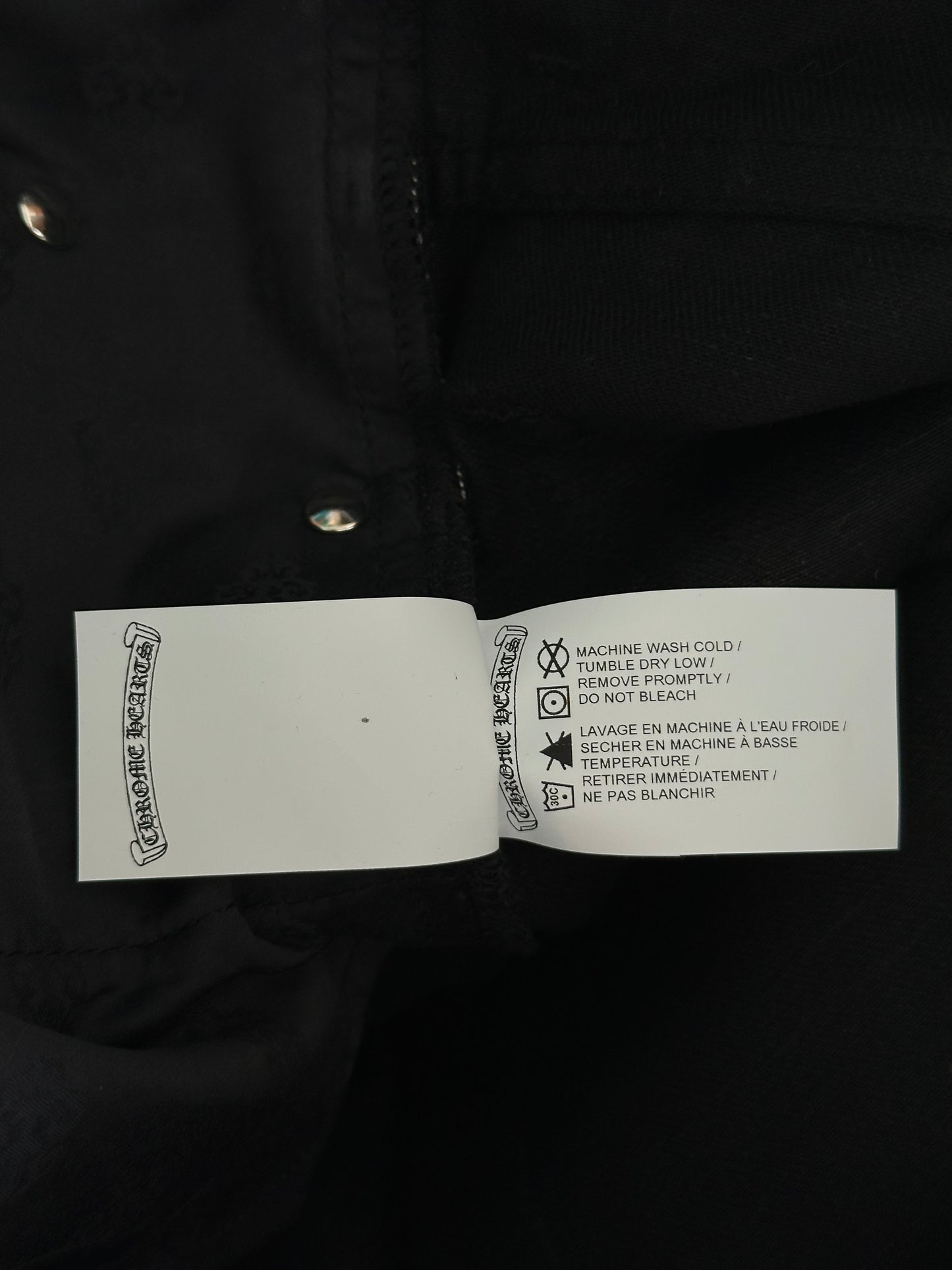 Chrome Hearts Black Fleur Knee Jeans