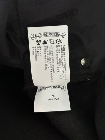 Chrome Hearts Black Fleur Knee Jeans