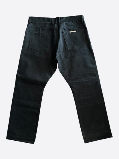 Chrome Hearts Black Fleur Knee Jeans