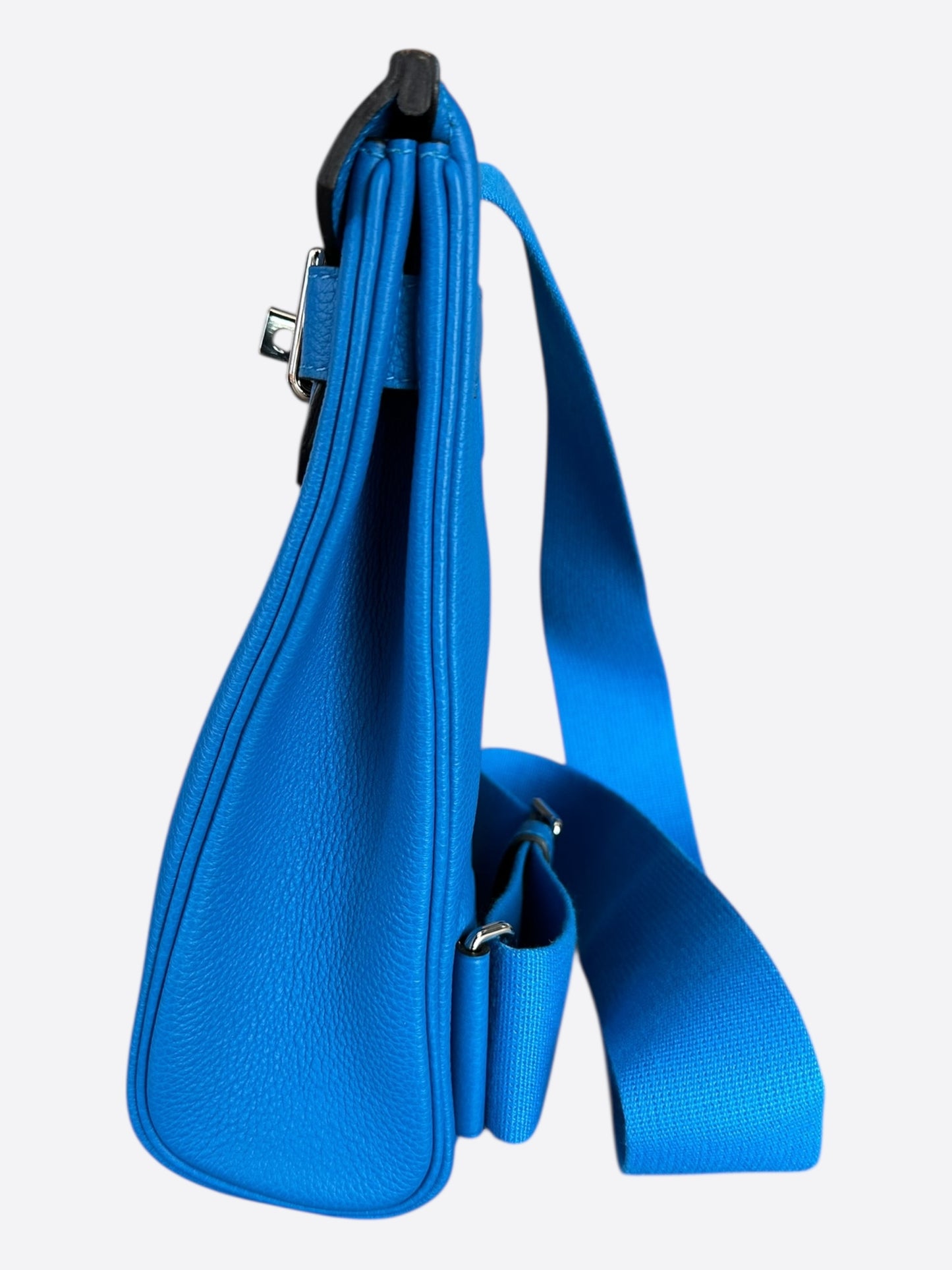 Hermes Blue Hydra HAC A Dos Crossbody Backpack