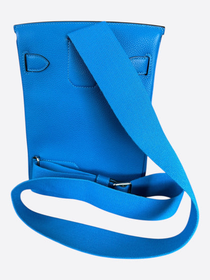 Hermes Blue Hydra HAC A Dos Crossbody Backpack