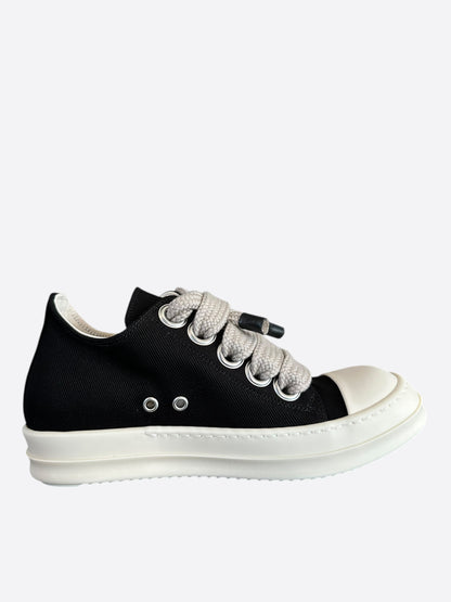 Rick Owens Black Jumbo Lace Women's Low Top Sneakers