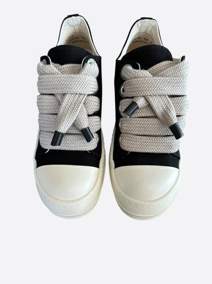Rick Owens Black Jumbo Lace Women's Low Top Sneakers