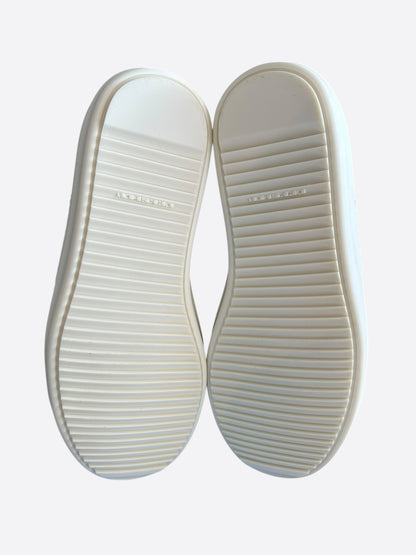 Rick Owens Black & White Leather Jumbo Lace High Top Sneakers