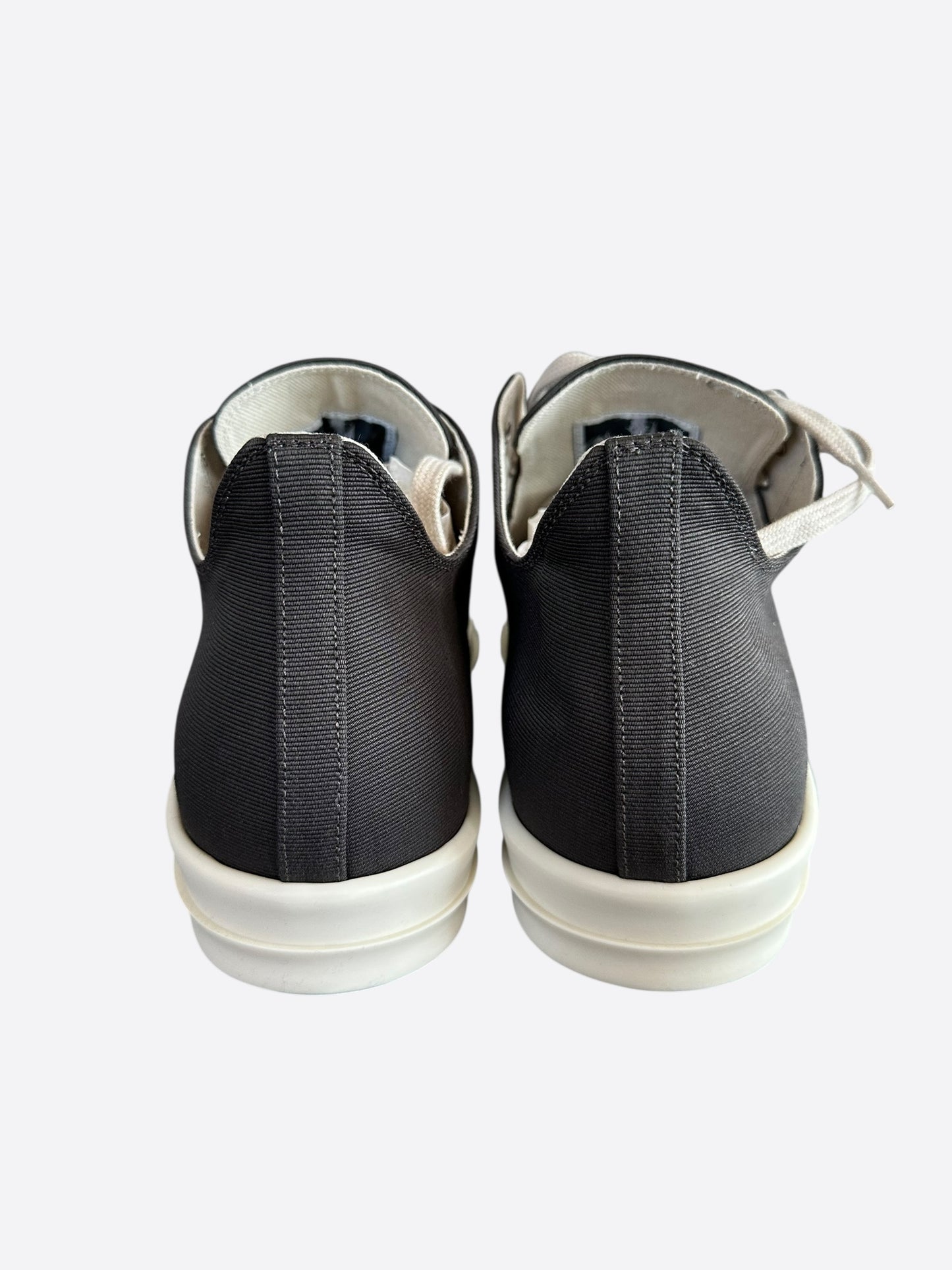 Rick Owens Grey & White Low Top Sneakers