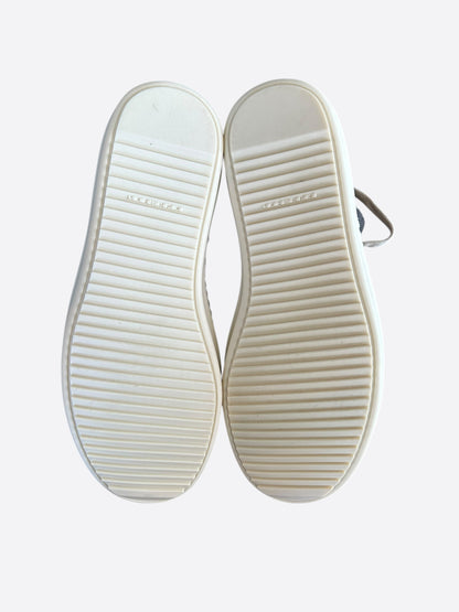 Rick Owens Grey & White Low Top Sneakers