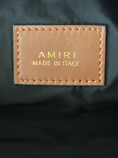 Amiri Brown Leather Dopp Kit