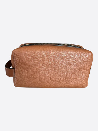 Amiri Brown Leather Dopp Kit