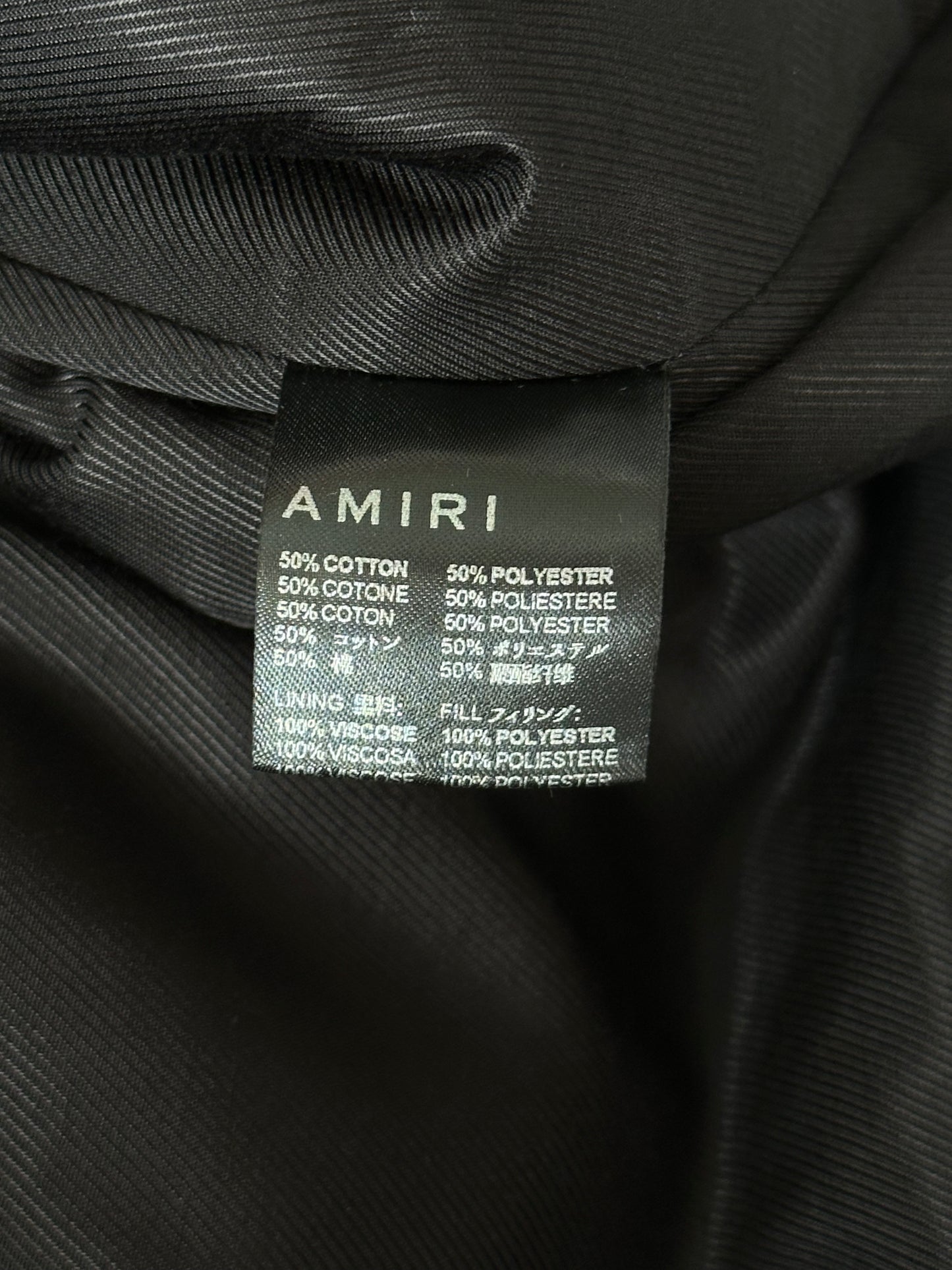 Amiri Brown Plaid MA Logo Padded Overshirt