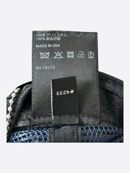 Amiri Blue & White MA Logo Kids Trucker Hat