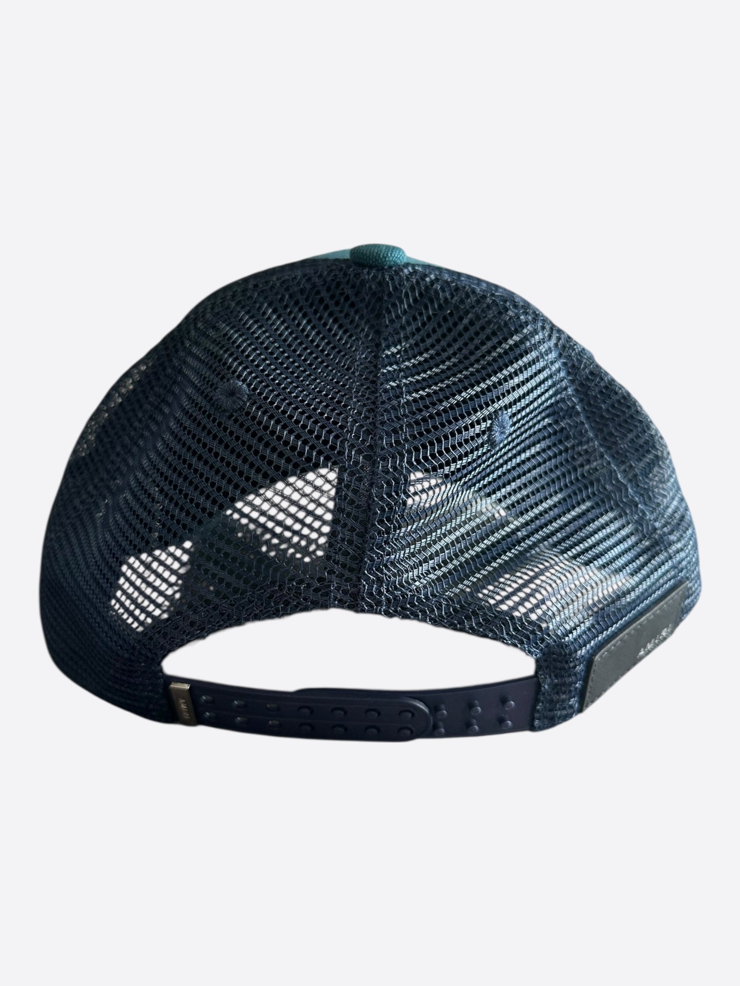 Amiri Blue & White MA Logo Kids Trucker Hat