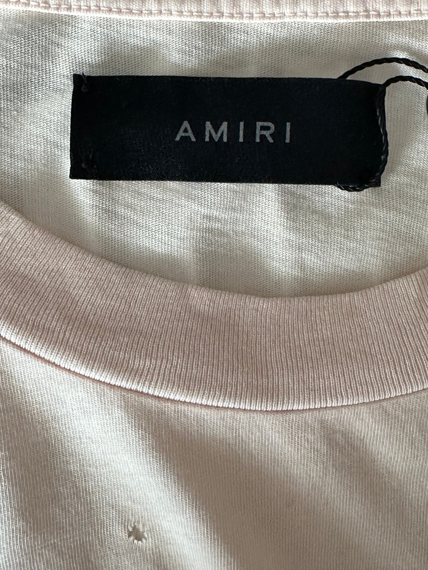Amiri Cream MA Logo Shotgun T-Shirt