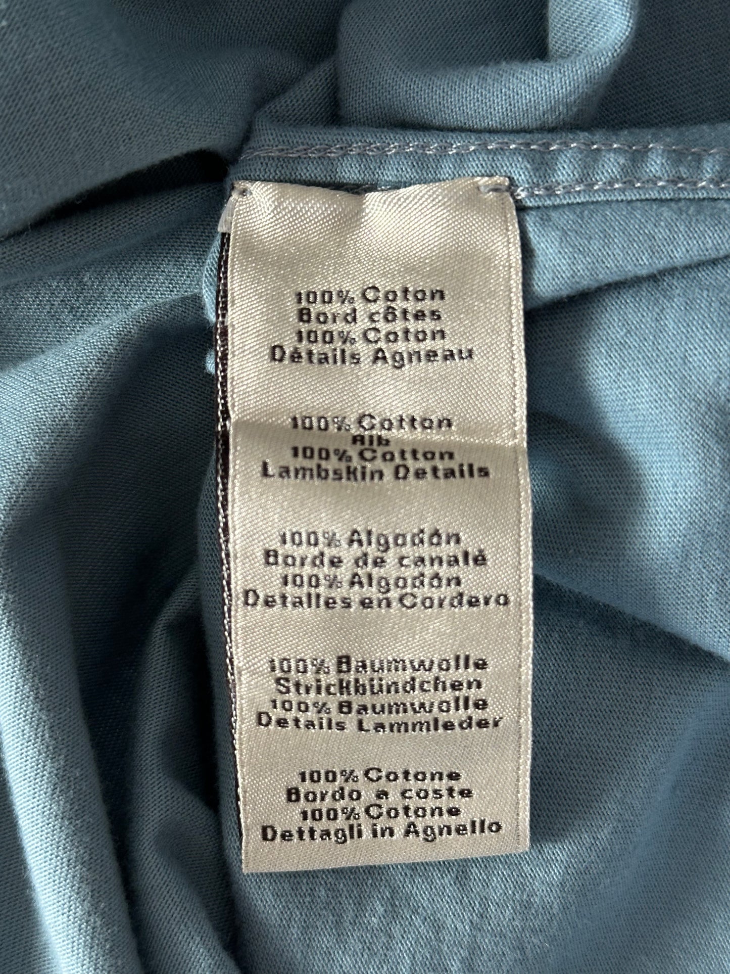 Hermes Blue Jeu d'Adresse Leather Patch T-Shirt