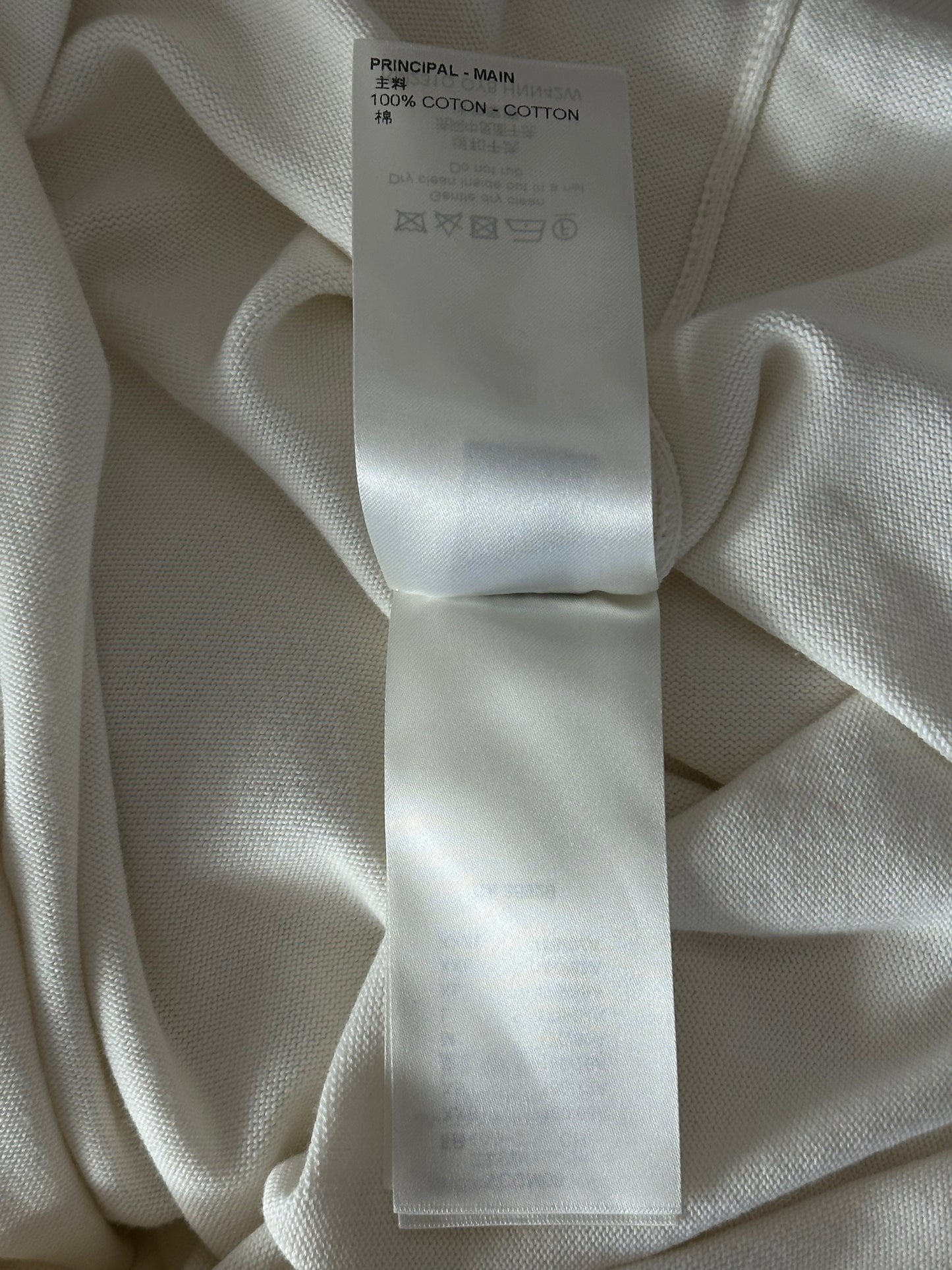 Louis Vuitton White & Grey Pin Logo Embroidered T-Shirt