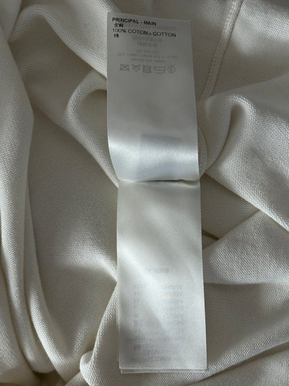Louis Vuitton White & Grey Pin Logo Embroidered T-Shirt