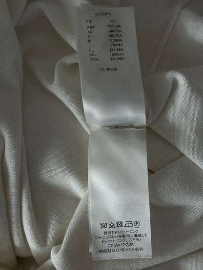 Louis Vuitton White & Grey Pin Logo Embroidered T-Shirt