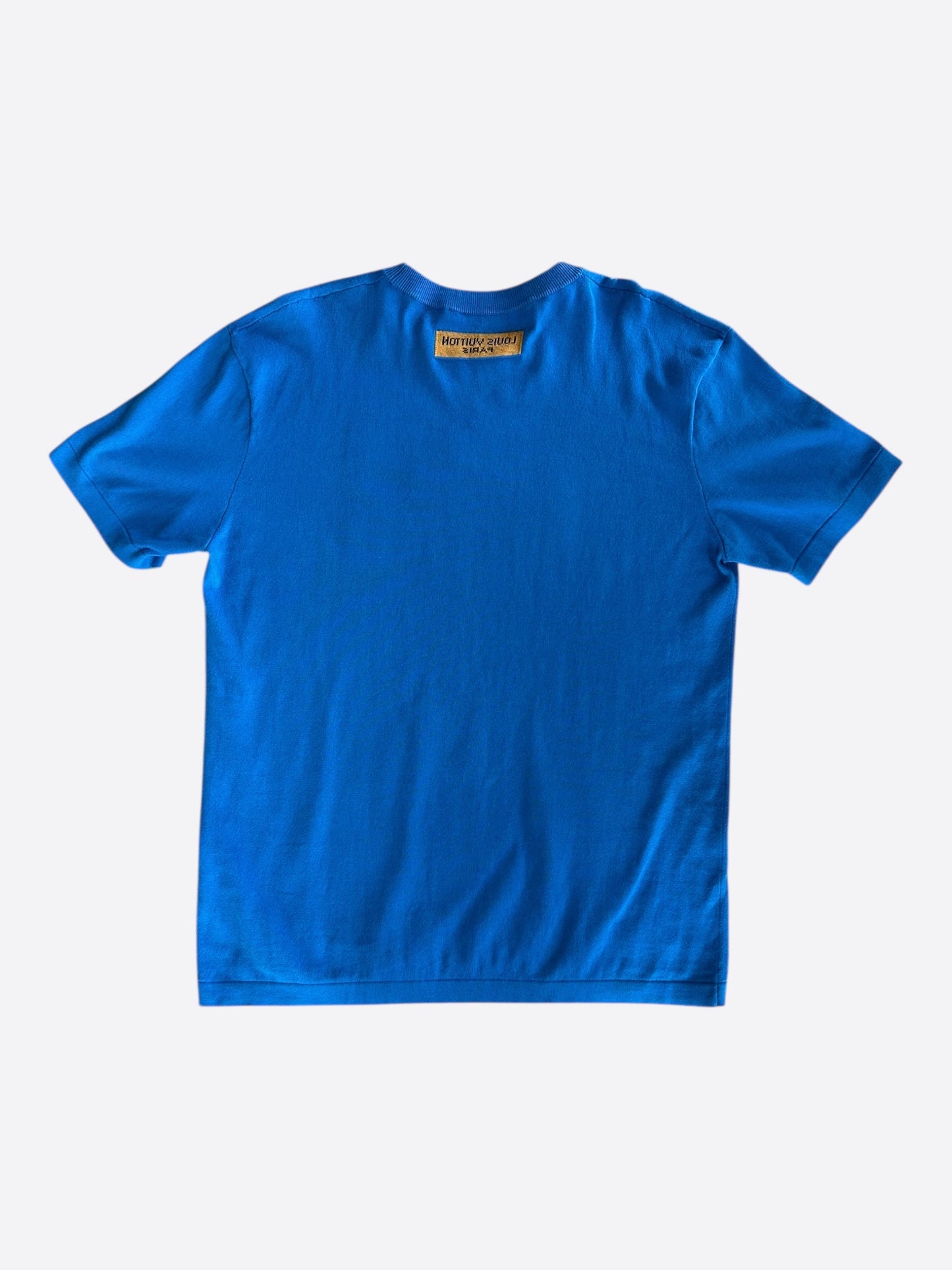 Louis Vuitton Blue & White Everyday Logo Intarsia T-Shirt