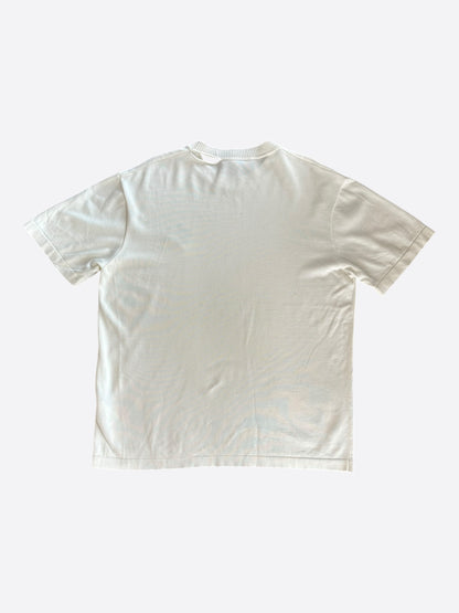 Louis Vuitton White & Grey Pin Logo Embroidered T-Shirt