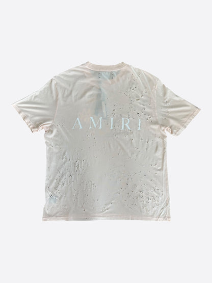 Amiri Cream MA Logo Shotgun T-Shirt