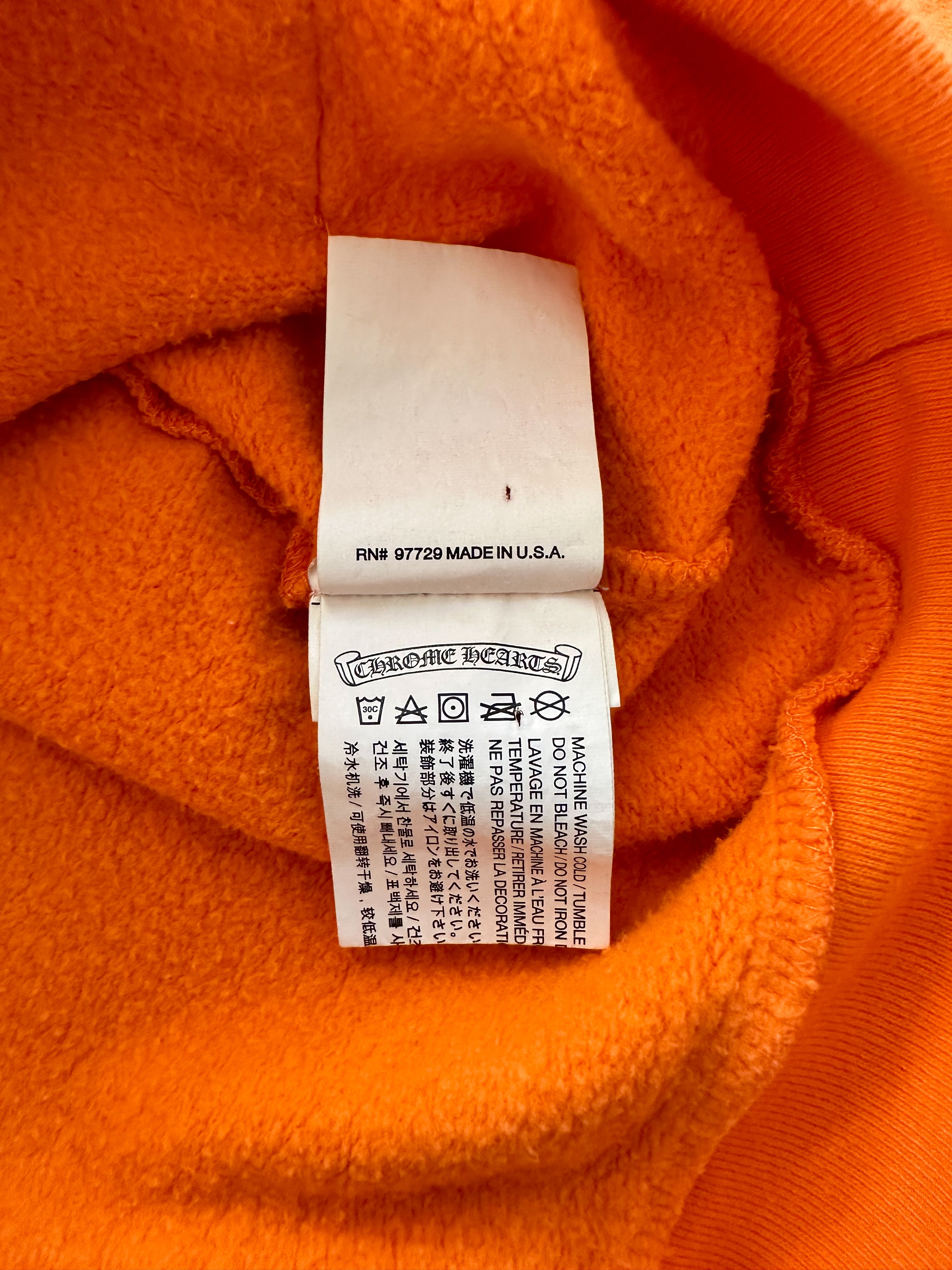 Chrome Hearts Off-White Orange & Black Hoodie