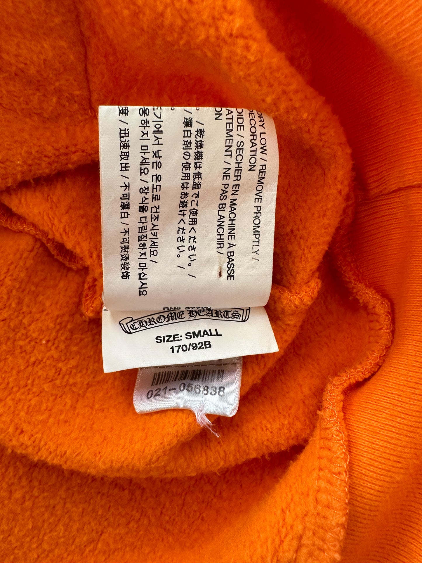 Chrome Hearts Off-White Orange & Black Hoodie