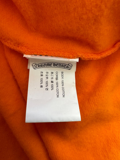 Chrome Hearts Off-White Orange & Black Scroll Logo Hoodie