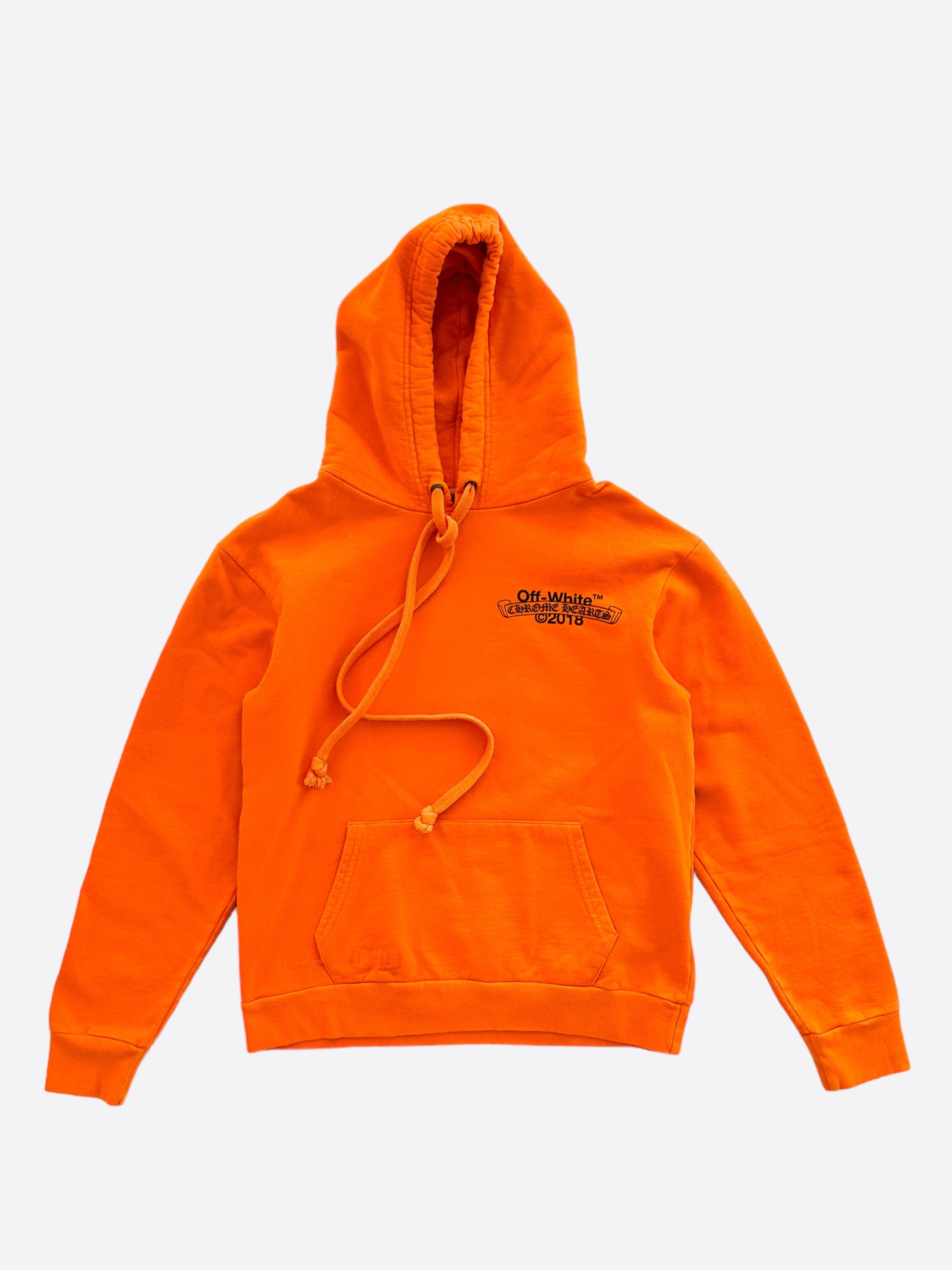 Chrome Hearts Off-White Orange & Black Hoodie – Savonches