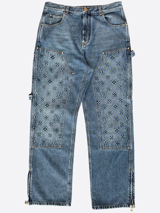 Louis Vuitton Blue Monogram Carpenter Jeans